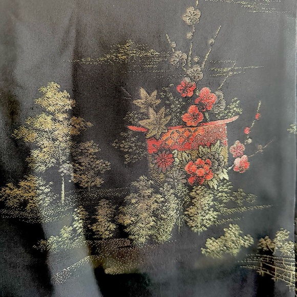 Japanese Traditional Black Haori Kimono Jacket - Picture 10 of 16